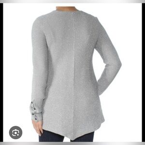 Alfani Gray ribbed tunic sweater NWT